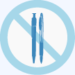 禁止物：シャープペンシル ノック式ボールペン